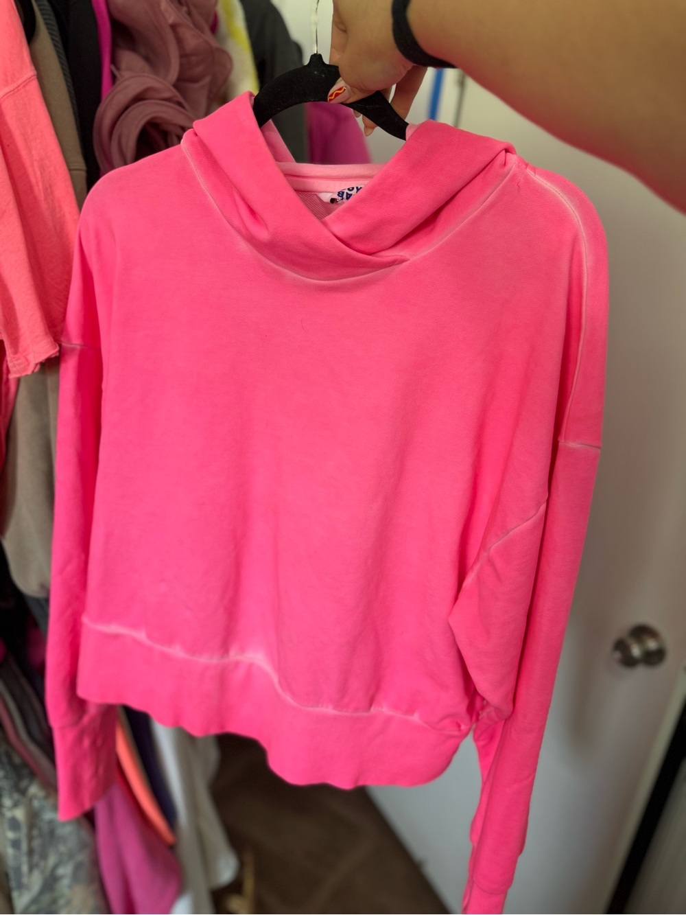 JoyLab Neon Pink Cowl-Neck Pullover